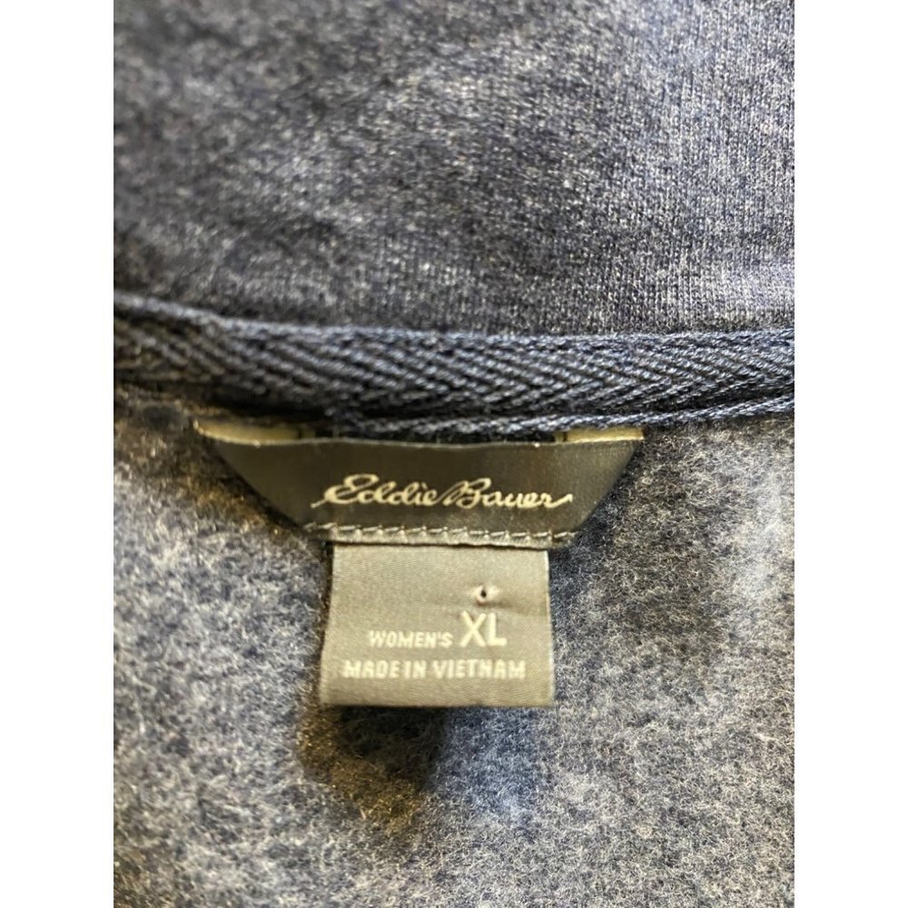 Eddie Baurer 1/4 Zip Camp Fleece Pullover Midnight Heather Size XL - Picture 3 of 4
